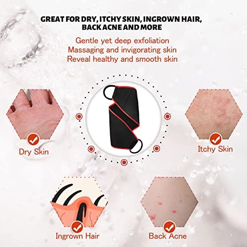 Evridwear Exfoliating Body Scrubber with Handles Back Washer Back Scrubber for Shower Bath Dry Skin Whole Body Deep Clean Men Women(Heavy)