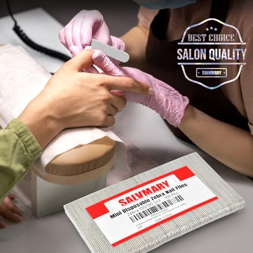 Professional Disposable Zebra Nail Files 100/180 Grit 5" Double Sided Emery Board Manicure Pedicure Tools 100Pcs