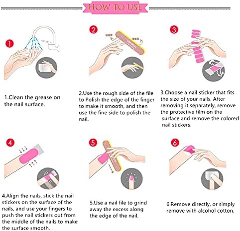 40 Sheets Elegant Solid Color Nail Polish Strips with Nail File Self-Adhesive Grey Purple Color Nail Strips Nail Stickers Full Nail Wraps for Women Nail Art