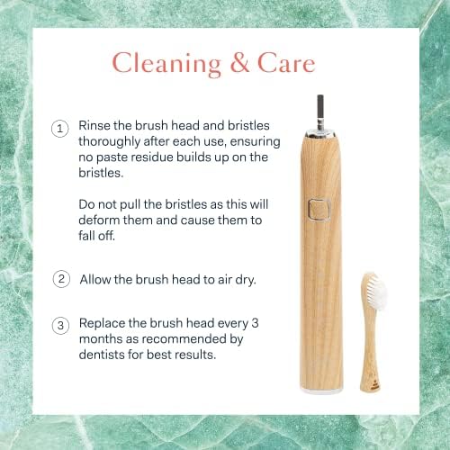 Better & Better Bamboo Sonic Toothbrush Replacement Heads | Replaceable Bamboo Sonic Brush Heads w/Soft, Plant-Based Bristles for High-Polish, Gentle Clean | Whitens Surface Stains & Removes Plaque