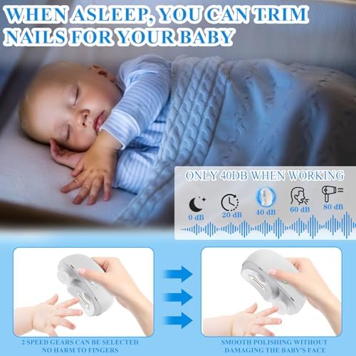 3-in-1 Electric Nail Clippers, Upgrade Electric Nail Clippers for Seniors or Babys, Automatic Electric Polishing Nail Clipper with Collector, Electric Nail Trimmer Gift for Your Loves (Cream-White)