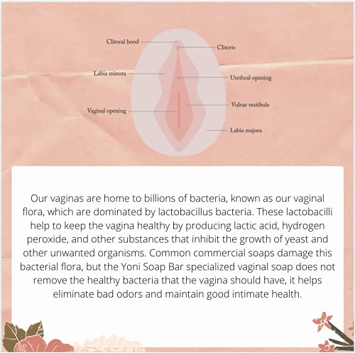 3 PCS Yoni Soap Bars for Women, Clean Point Solid Herbal Feminine Bar Herbal, 100% Original & Handmade Natural Yoni Bar PH Balanced, All Natural Ingredients