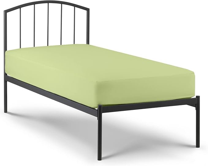 4-PC Fitted Sheet 30x80, 100% Cotton - Perfect for Narrow Twin/RV Bunk/Camping Cot/Guest Bed Replacement, Fits Upto 4-8" Deep Mattress - Sage Solid