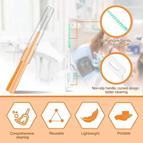 Zopeal 250 Pieces Braces Flossers Interdental Brush for Cleaner Tooth Toothpick Dental Teeth Flossing Picks Head Oral Dental Hygiene Cleaning Tool Soft Cleaners(Cute Color)