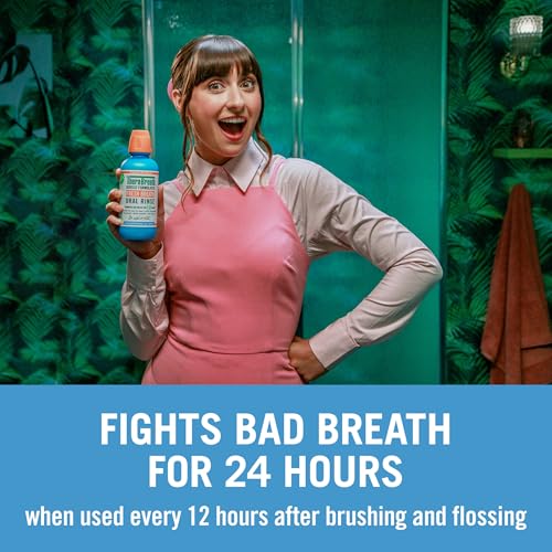 TheraBreath Fresh Breath Oral Rinse, Invigorating ICY Mint Flavor, Dentist Formulated and ADA-Accepted Mouthwash for Bad Breath pH-Balanced, Alcohol Free & Non-Burning, 1 Liter