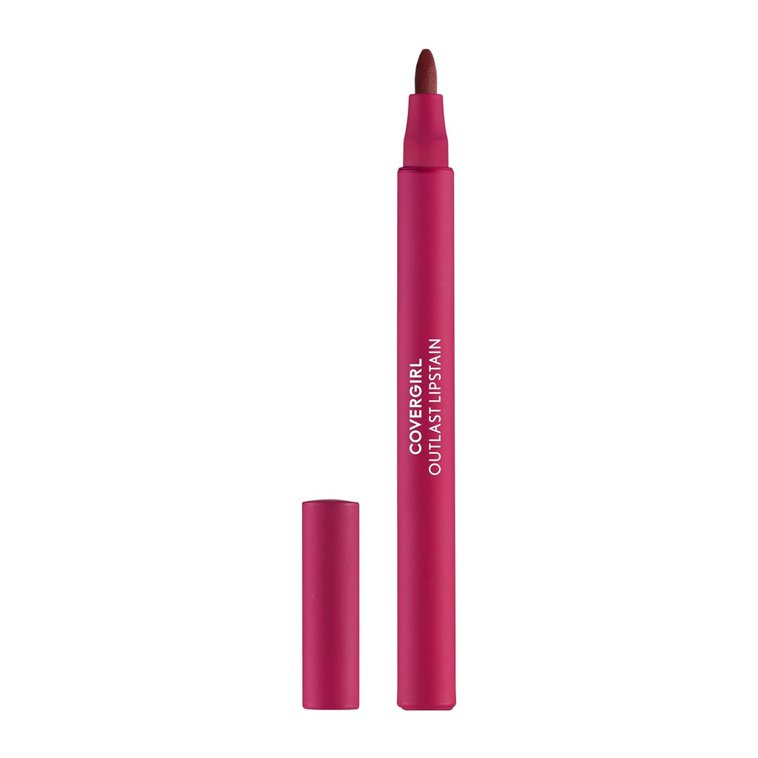 Covergirl Outlast Lipstain | 50 Heat Wave | Vegan, Transfer-Proof, Satin Finish