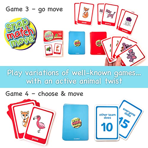 Animal Cards for Kids, All Animal Games Action Cards, Fun Exercise Games for Kids Animal Cards, Exercise Cards for Kids & Gross Motor Games for Kids, Preschool Card Games & Animal Cards for Toddlers