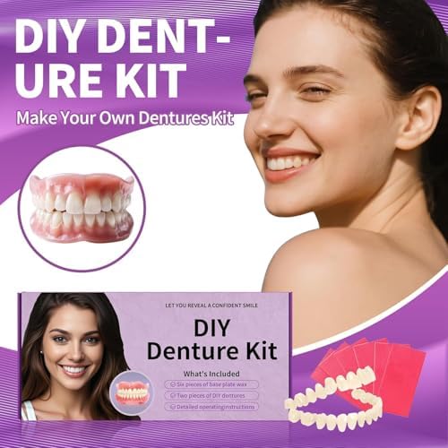 at-Home DIY Denture Kit: Full Set of Upper & Lower False Teeth for DIY Smile Transformation-SQ9