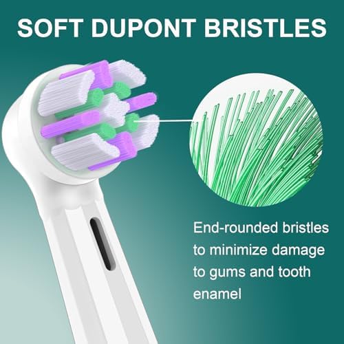 8 Pack IO Replacement Heads Compatible with Oral B IO, for Oral B IO 2/3/4/5/6/7/8/9/10 Series Electric Toothbrushes, Medium Softness for Protect Teeth and Gums, Black/White