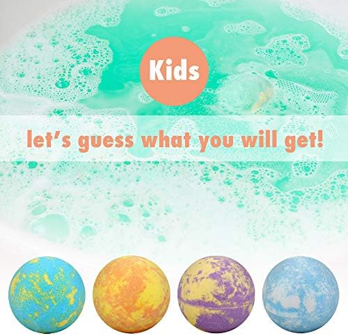Bath Bombs for Kids with Toys Inside for Girls Boys - 12 Set Surprise Bubble Bath Fizzies, Colorful Handmade Kids Safe and Gentle Spa Bath Fizz Balls Kit, Birthday Christmas Gift (Package May Vary)