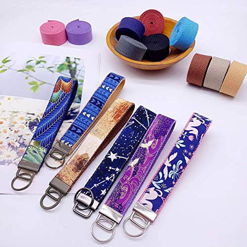 45Pcs 1 inch Silver Key Fob Hardware Kits 1” Metal Keyfobs Hardware Bulk for Keychains Fob Wristlet Hardware with Key Ring for Lanyard