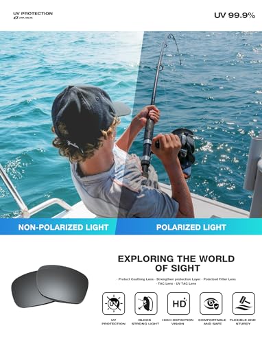 RIVBOS Polarized Sports Sunglasses Driving Sunglasses Shades for Men Women Tr90 Frame for Cycling Fishing Running RB831
