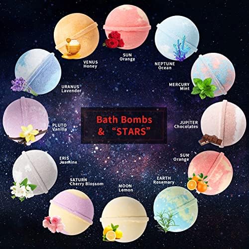 Bath Bombs Gift Set - 24 Pcs Handmade, Natural & Organic Essential Oil Bubble Bath for Women and Girls