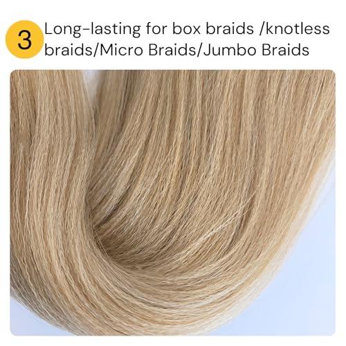 Brown Blonde Braiding Hair Pre stretched Box Braiding Hair Extensions Feed in Braids