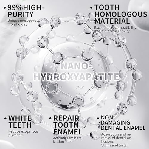 7.5% Hydroxyapatite Toothpaste for Advanced Enamel Protection,Appropriate for Sensitive Teeth,Gentle and Effective Formula,Fresh Mint,4.23 oz