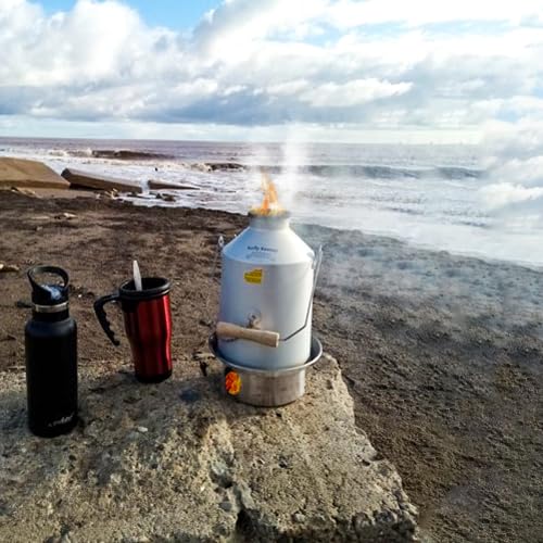 'Scout' Kelly Kettle® 1.2ltr (Anodised Aluminium) - Boil Water Fast Outdoors | Lightweight | Fuel with Any Biomass - if it burns, it can be used as fuel | For Camping, Picnics, Fishing, Kayaking, etc.