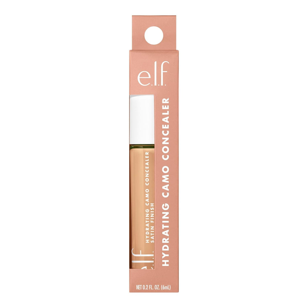 e.l.f. Hydrating Camo Concealer | Full-Coverage Satin Finish | Vegan, Medium Golden