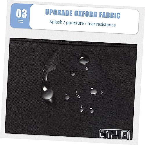 HEMOTON Multipurpose Electronic Products Storage Bag with Three Layers, Earphone and Data Cable Organizer Pouch Travel Carry Case, Black