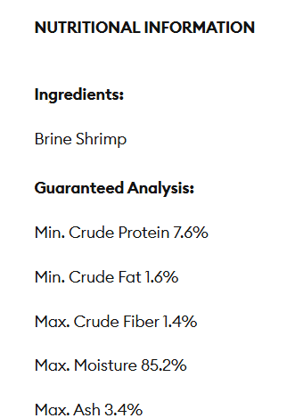 Omega™One Frozen Brine Shrimp Fish Food, 4 Oz