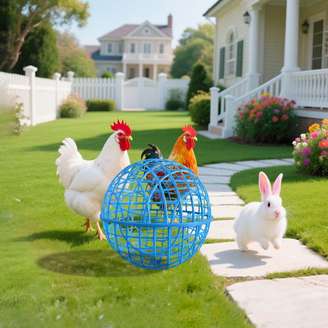 Simple Movable Chicken Coop, Poultry Cages, Farm Courtyard Outdoor Accessible Rolling Rabbit Hutch Chicken Coop,Preventing Dog Bites Trampled by Horse B