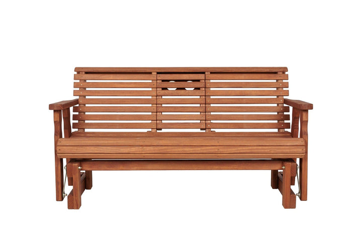 Amish Casual Heavy Duty Rollback Console Glider, 5-Foot, Unfinished