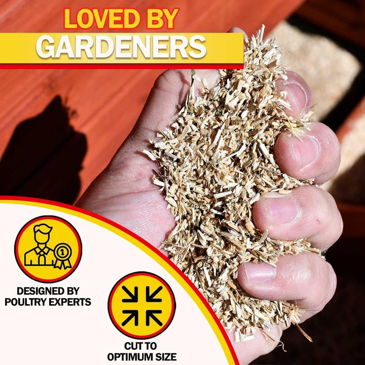 Hemp Bedding for Chicken Coop with Anti Odor DooKashi - Small Animal Litter for Guinea Pig, Hamster, Bunny Rabbit, Snake, Ferret, Tortoise, Rat - Wood Shavings Alternative for Poultry (1cuft)