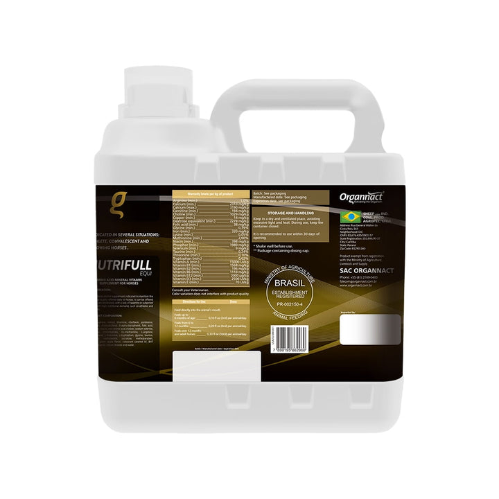 Organnact NUTRIFULL EQUI to assist in food ingestion and recovery of weak or extenuated horses 121.7 fl oz (3,6l)