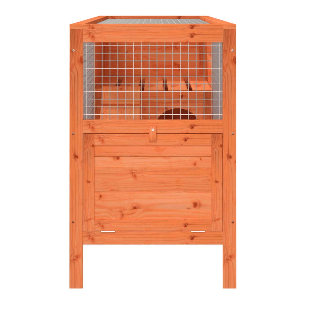 vidaXL Rabbit Hutch Brown 40.6"x17.3"x27.4" Solid Wood Pine
