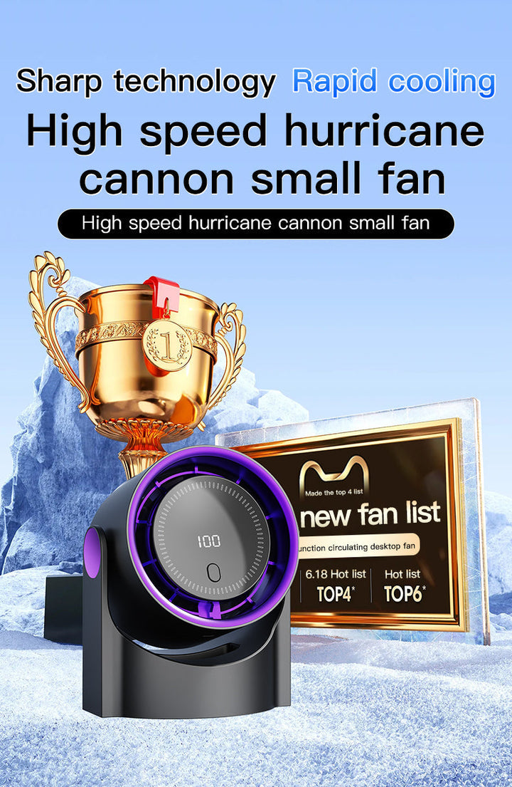 Xiaomi Smart Electric Fan 100 Speed Bladeless Fan USB Charging Desktop Silent Wall Mounted Air Conditioner Office Indoor Camping