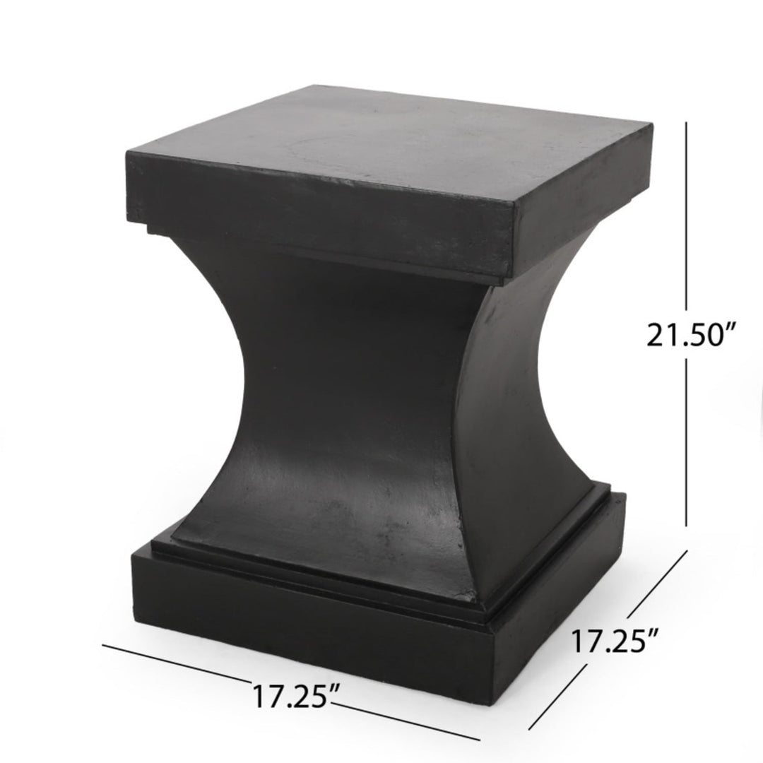 Outdoor Lightweight Concrete Side Table With Pedestal Design