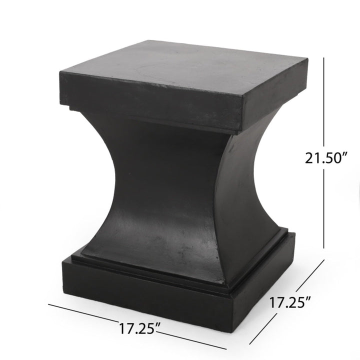 Outdoor Lightweight Concrete Side Table With Pedestal Design