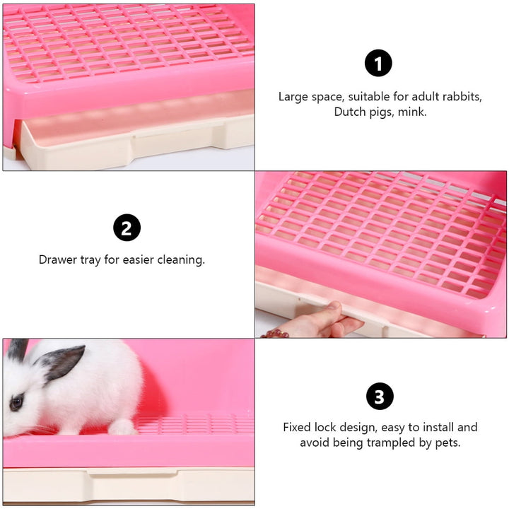 Pet Corner Litter Box for Rabbit, Guinea Pig, Rat, Ferret, Hamster