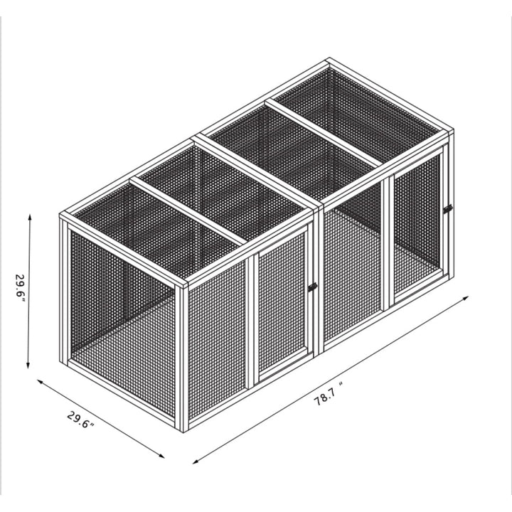 Spacious Chicken Run Cage with Four Accessible Doors - Versatile Chicken Coop and Playground for Happy, Healthy Chickens - Easy Access and Secure Environment for Your Flock