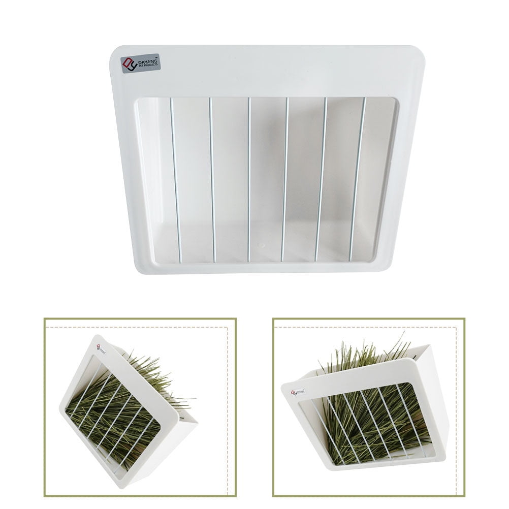 Tingshir Rabbit Hay Rack Bunny Hay Feeder Rabbit Cage Hay Dispenser Hay Storage Holder