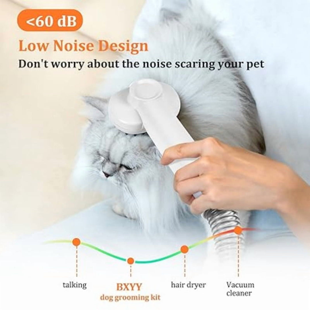 Professional 2.5L Pet Grooming Kit – 5-in-1 Vacuum Clipper System for Dogs, Cats & Small Animals, Low-Noise Hair Suction & Trimming