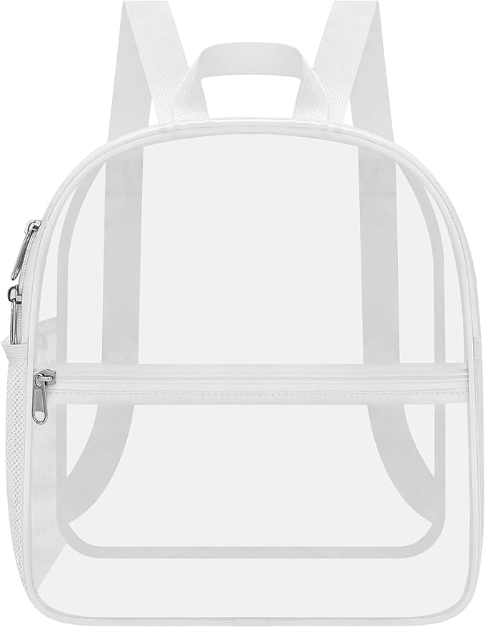USPECLARE Clear Backpack Stadium Approved 12X11x6, Waterproof Clear Bag Stadium Backpack for Concert Work Sport Event