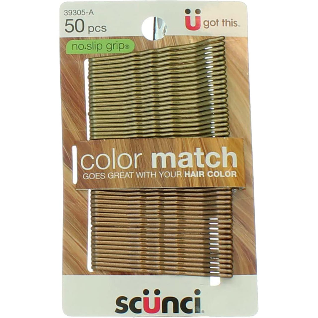 Scunci No Grip Color Pins, Blonde, 1.28 Ounce