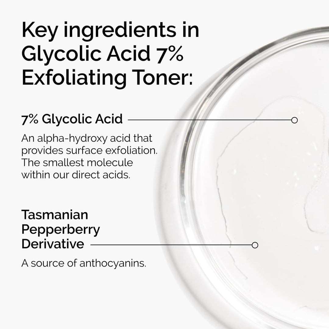 Glycolic Acid 7% Exfoliating Toner | Brightening & Smoothing Daily Toner