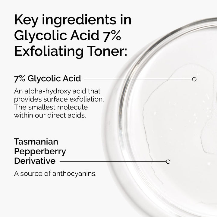 Glycolic Acid 7% Exfoliating Toner | Brightening & Smoothing Daily Toner