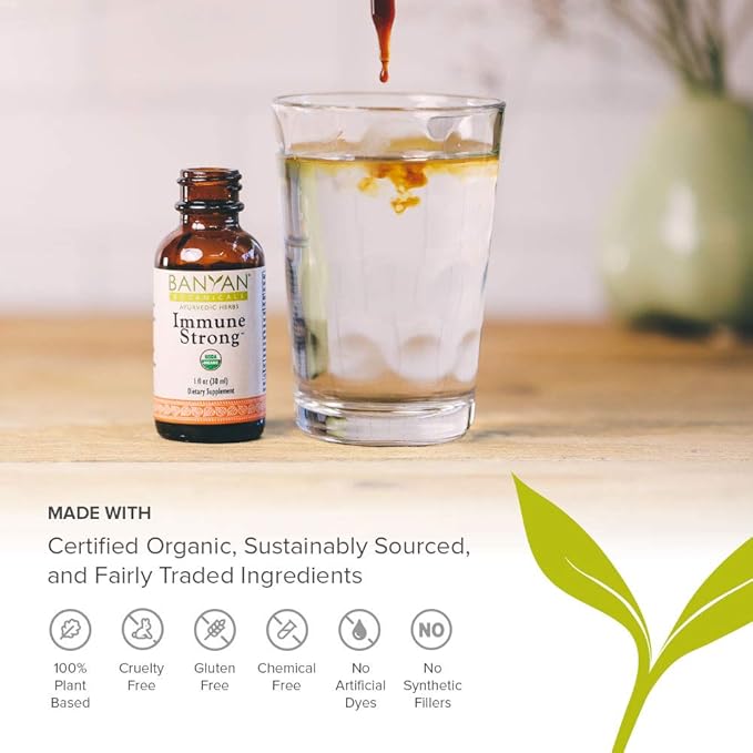 Banyan Botanicals Immune™ Strong Liquid Extract - Supports a Healthy Immune System* - Sustainably Sourced, Certified Organic, Fairly Traded