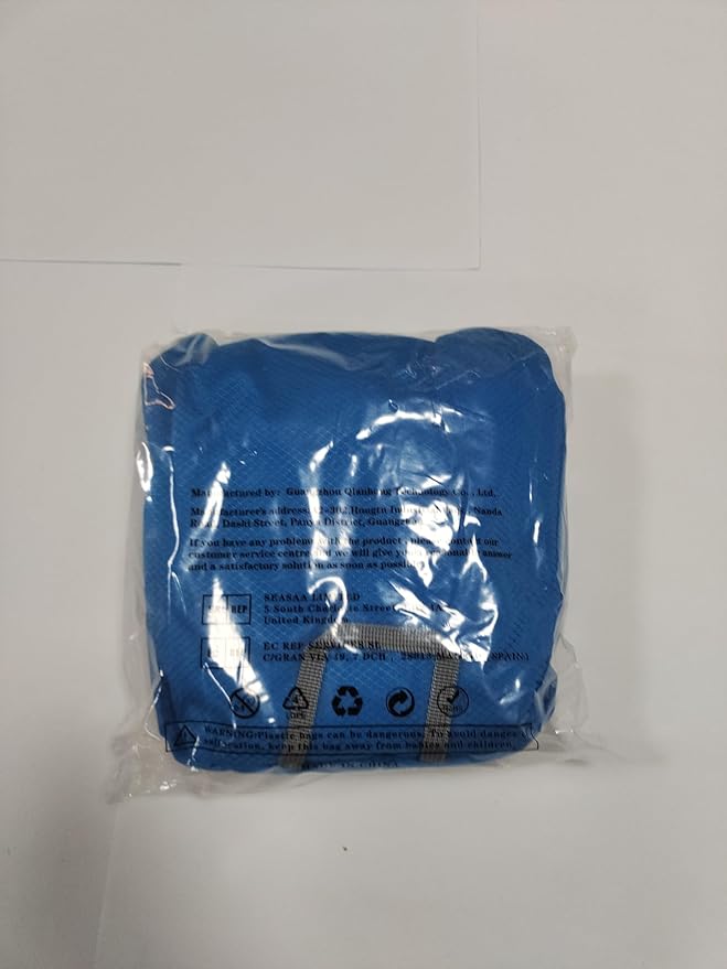 ZOMAKE Lightweight Packable Backpack 35L, Light Foldable Backpacks Water Resistant Collapsible Hiking Bag, Compact Folding Day Pack for Travel Camping(Light Blue)