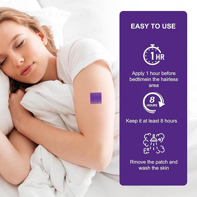 60 Pcs Sleep Patches for Adults Extra Strength, Natural Sweet Dream Sleeping Patch for Women and Men, Fast-Acting Sleeping Aid Patches, Easy to Apply Deep Sleep Patches