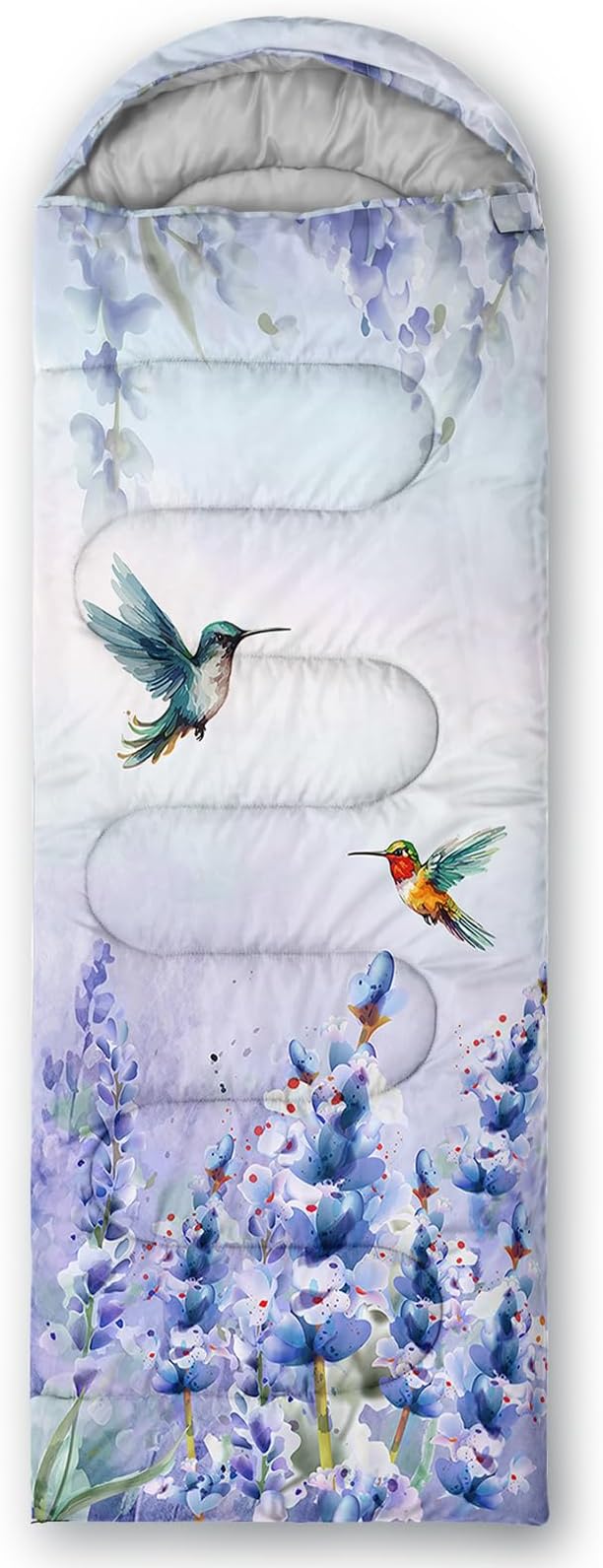 AILONEN Kids Floral Cat Camping Sleeping Bags,Lightweight & Waterproof,3 Season Warm & Cool Weather,Kawaii Kitten Sleeping Bags for Girls Adults,Travelling,Outdoors