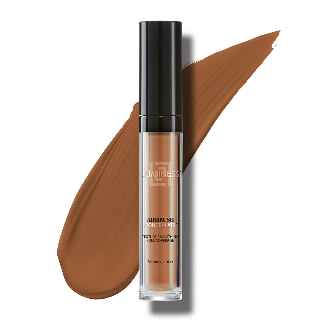 LUMINESS Under Eye Concealer for Dark Circles, ConcealAir (Warm Tan) - Weightless Coverage & Crease-Resistant Makeup Concealer to Even Out Skin Tones & Help Reduce Dark Spots & Blemishes - 0.25 fl oz