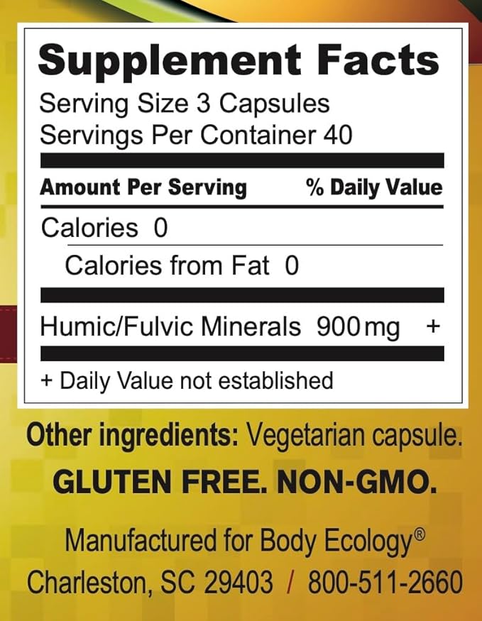 Body Ecology Ancient Earth Minerals | 100% Plant-Derived Trace Mineral Supplement | Builds Immunity| Promotes Detoxification | Non-GMO | 120 Vegetarian Count