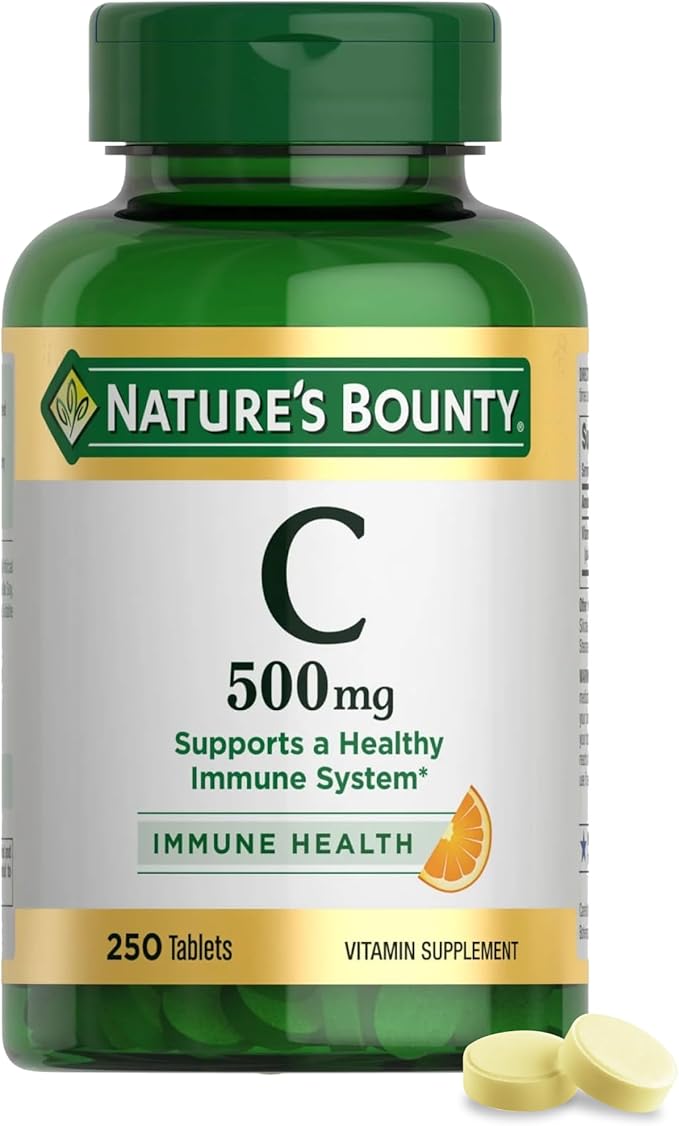 Nature's Bounty Vitamin C, Supports a Healthy Immune System, Vitamin Supplement, 500mg, 250 Tablets