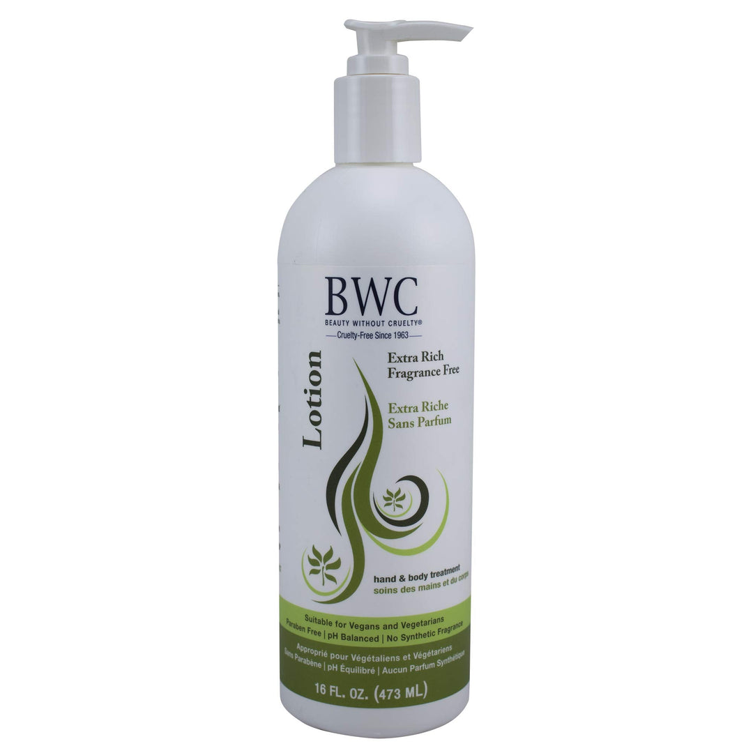 Beauty Without Cruelty Extra Rich Fragrance Free Hand And Body Lotion - 16 Fl Oz