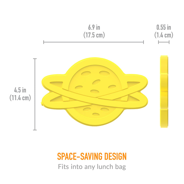 Bentgo® Buddies Reusable Ice Packs - Slim Ice Packs for Lunch Boxes, Lunch Bags, and Coolers - Multicolored 4-Pack (Planet)