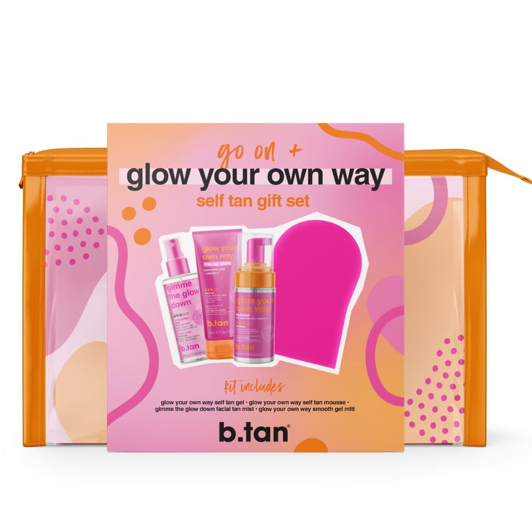 Self Tanning Gel Travel Kit | Mini Dark Tanner, Gradual Face Mist & Mitt