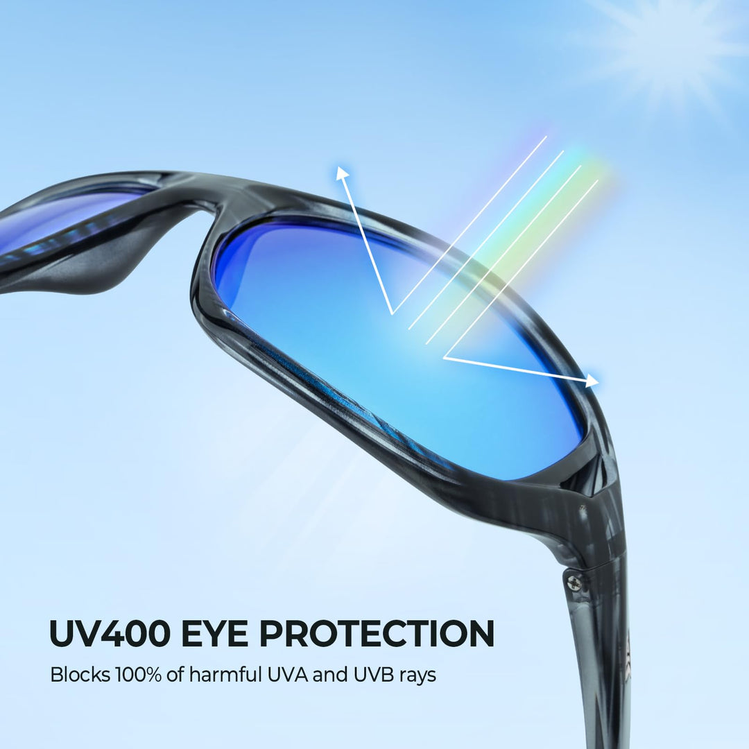 KastKing Dugan Polarized Sport Sunglasses for Men and Women, Ideal for Driving Fishing Cycling Running, UV Protection
